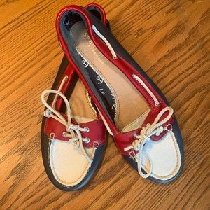 Women’s Sperry Top-Sider Red White Blue Shoes 8